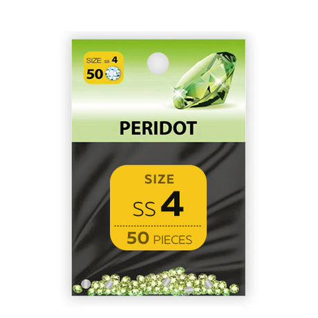 Декоративни камъчета PERIDOT 1.6 мм #SS4 - пакет 50 бр